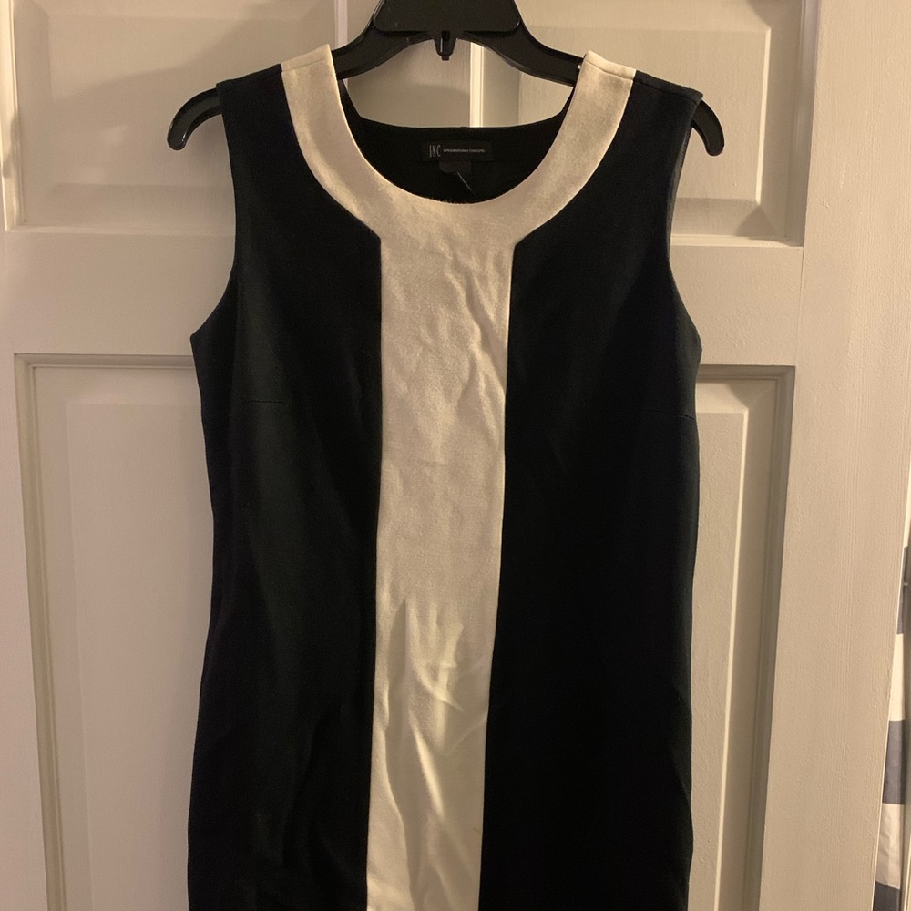 Black and white semi formal dress